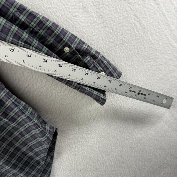 Ralph Lauren Shirt Men's Large Green Colorful Plaid Pony Logo Oxford Preppy OCBD - Picture 9 of 12